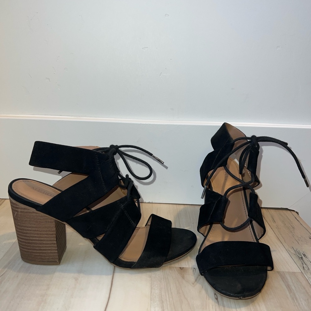 Elegant Black Women's Heeled Sandals